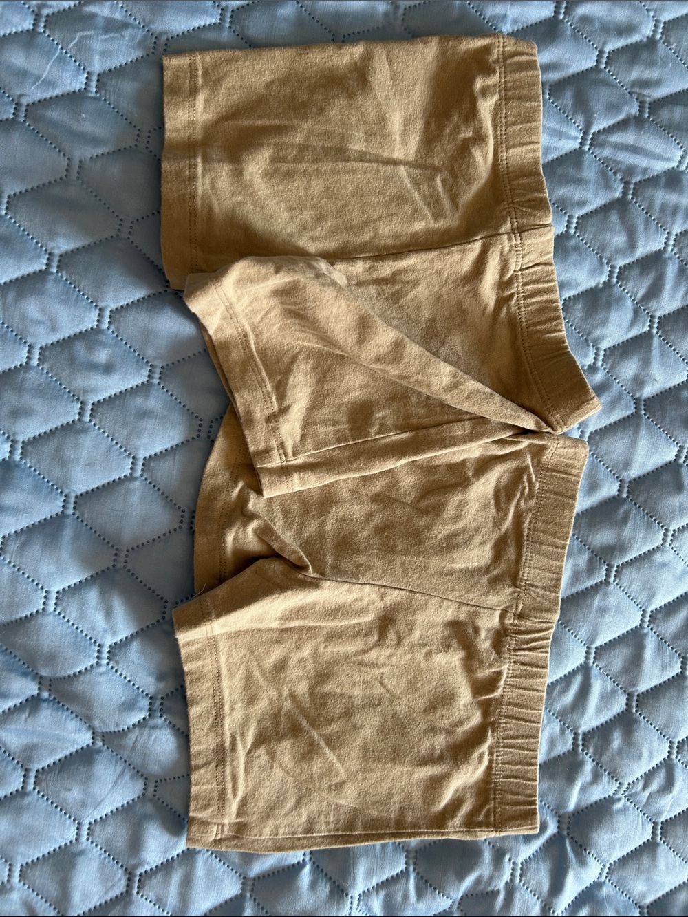Kids Cotton Pull-On bike Shorts in Tan